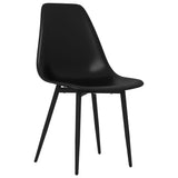 Dining Chairs 6 pcs Black PP - Side View