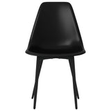 Dining Chairs 6 pcs Black PP - Top-Down View