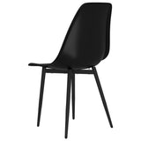 Dining Chairs 6 pcs Black PP - Rear View