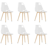 Dining Chairs 6 pcs Transparent PET