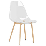 Dining Chairs 6 pcs Transparent PET - Side View