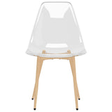 Dining Chairs 6 pcs Transparent PET - Top-Down View
