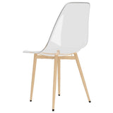 Dining Chairs 6 pcs Transparent PET - Rear View