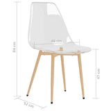 Dining Chairs 6 pcs Transparent PET - Close-Up Angle