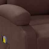 Massage Chair Brown Faux Leather - Low Angle