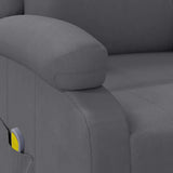 Massage Chair Grey Faux Leather - Low Angle