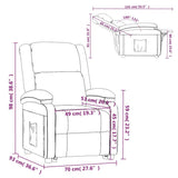 Recliner Chair Black Real Leather - Extra Image