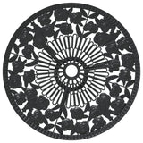 3 Piece Bistro Set Cast Aluminium Black - Top-Down View