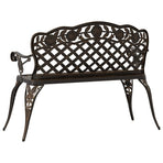 Garden Bench 108 cm Cast Aluminium Bronze