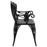 Garden Bench 108 cm Cast Aluminium Black - Top-Down View