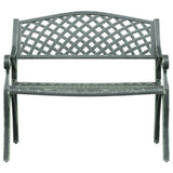 Garden Bench 102 cm Cast Aluminium Green