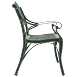 Garden Bench 102 cm Cast Aluminium Green - Top-Down View