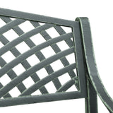 Garden Bench 102 cm Cast Aluminium Green