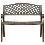 Garden Bench 102 cm Cast Aluminium Bronze
