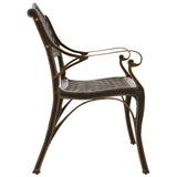 Garden Bench 102 cm Cast Aluminium Bronze - Top-Down View