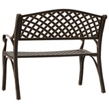 Garden Bench 102 cm Cast Aluminium Bronze - 45-Degree Angle