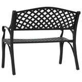 Garden Bench 102 cm Cast Aluminium Black - 45-Degree Angle