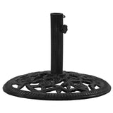 Umbrella Base Black 48x48x33 cm Cast Iron - Front View