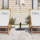 Umbrella Base Black 48x48x33 cm Cast Iron - Side View