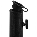 Umbrella Base Black 48x48x33 cm Cast Iron - Rear View