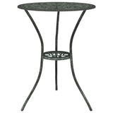 3 Piece Bistro Set Cast Aluminium Green - Side View
