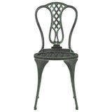 3 Piece Bistro Set Cast Aluminium Green - Close-Up Angle