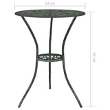 3 Piece Bistro Set Cast Aluminium Green - Extra Image