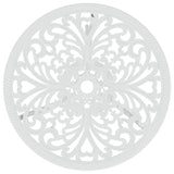 3 Piece Bistro Set Cast Aluminium White - 45-Degree Angle
