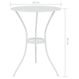 3 Piece Bistro Set Cast Aluminium White - Extra Image