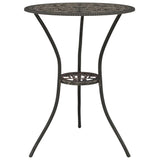 3 Piece Bistro Set Cast Aluminium Bronze - Side View