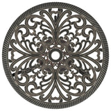 3 Piece Bistro Set Cast Aluminium Bronze - 45-Degree Angle