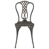 3 Piece Bistro Set Cast Aluminium Bronze - Close-Up Angle