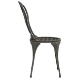 3 Piece Bistro Set Cast Aluminium Bronze - Low Angle