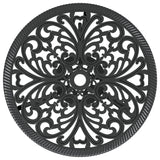 3 Piece Bistro Set Cast Aluminium Black - 45-Degree Angle