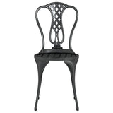 3 Piece Bistro Set Cast Aluminium Black