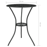 3 Piece Bistro Set Cast Aluminium Black - Extra Image