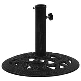 Umbrella Base Black 40x40x32 cm Cast Iron - Front View