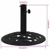 Umbrella Base Black 40x40x32 cm Cast Iron - Extra Image