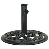Umbrella Base Green 44x44x31 cm Cast Iron - Front View