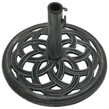 Umbrella Base Green 44x44x31 cm Cast Iron