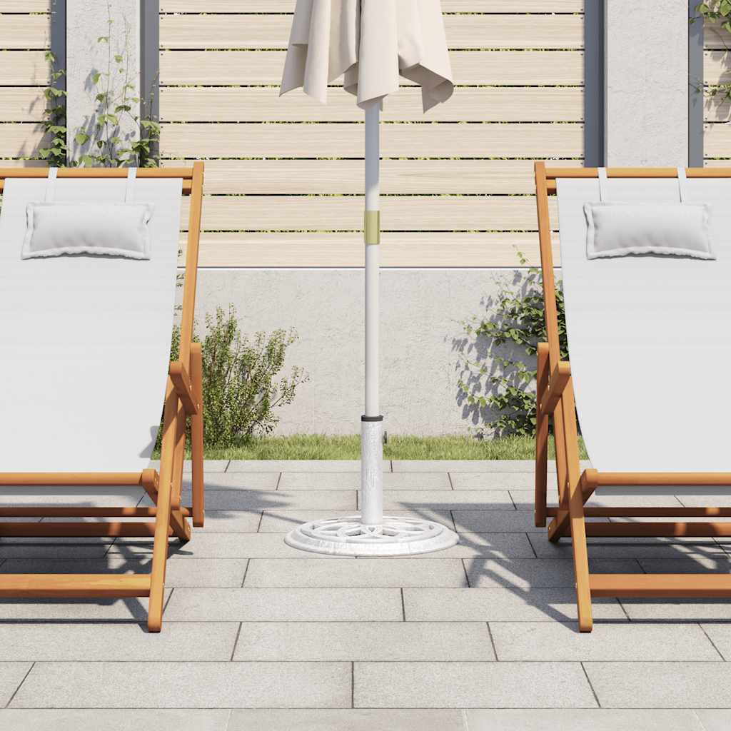 Umbrella Base White 44x44x31 cm Cast Iron