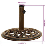 Umbrella Base Bronze 44x44x31 cm Cast Iron - Extra Image