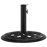 Umbrella Base Black 44x44x31 cm Cast Iron - Top-Down View