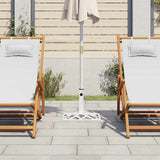 Umbrella Base White 44x44x31 cm Cast Iron - Side View