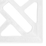 Umbrella Base White 44x44x31 cm Cast Iron - Close-Up Angle
