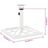 Umbrella Base White 44x44x31 cm Cast Iron - Extra Image