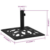 Umbrella Base Black 47x47x33 cm Cast Iron - Extra Image