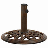 Umbrella Base Bronze 40x40x32 cm Cast Iron - Front View
