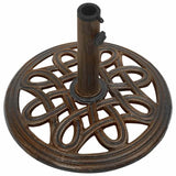 Umbrella Base Bronze 40x40x32 cm Cast Iron - 45-Degree Angle
