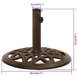 Umbrella Base Bronze 40x40x32 cm Cast Iron